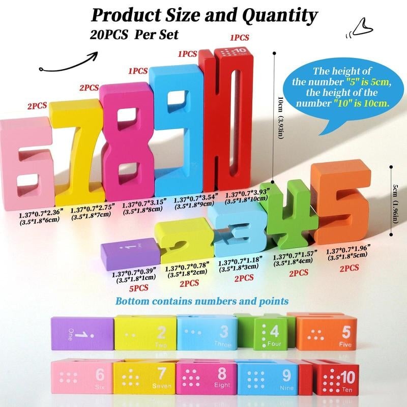 EduStack™– Wooden Number Blocks