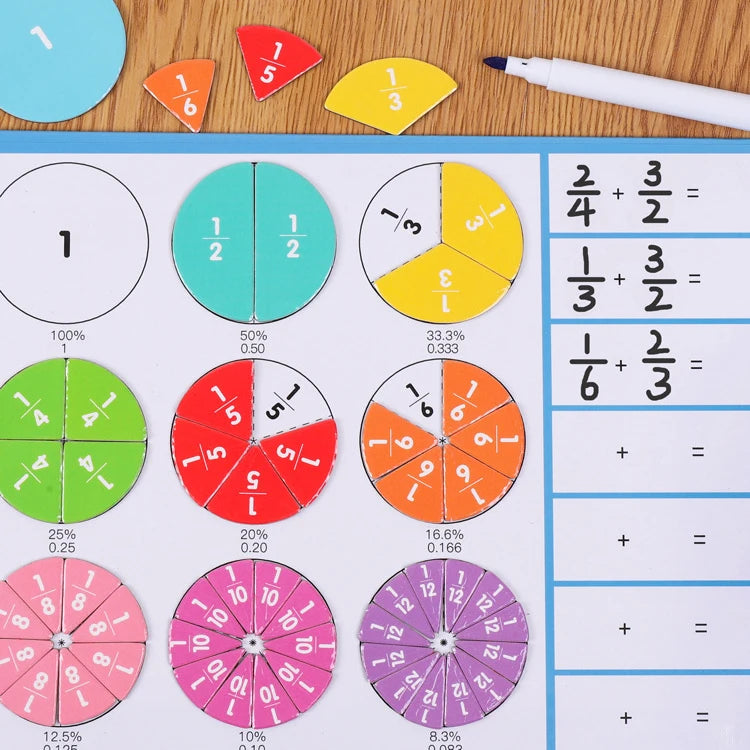 Wooden Jigsaw Fraction Learning Book™️