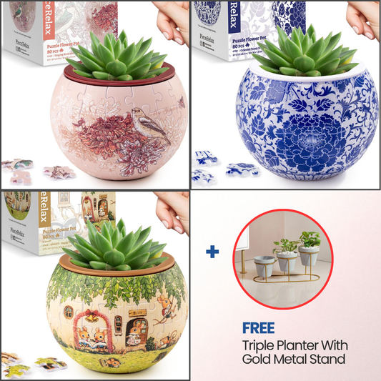 PieceGarden™ 3D Puzzle Plant Pot